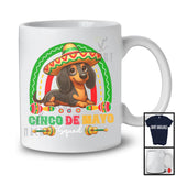 Cinco De Mayo Squad, Adorable Dachshund Sombrero, Rainbow Matching Mexican Pride Family T-Shirt