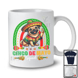 Cinco De Mayo Squad, Adorable Pug Sombrero, Rainbow Matching Mexican Pride Family T-Shirt