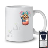 Cockapoo in American Flag Pocket, Adorable 4th Of July Cockapoo Owner, Patriotic Group T-Shirt