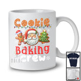 Cookie Baking Crew; Cheerful Christmas Tree Santa Face Gingerbread; Baker Baking Group T-Shirt