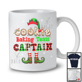 Cookie Baking Team Captain; Joyful Christmas Lights Plaid Elf Hat Feet; Baking Baker Group T-Shirt