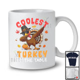 Coolest Turkey At The Table; Humorous Thanksgiving Dabbing Turkey; Autumn Family Group T-Shirt