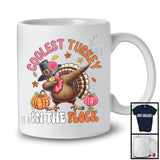 Coolest Turkey In The Flock; Adorable Thanksgiving Dabbing Turkey Girl; Family Group T-Shirt