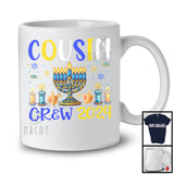 Cousin Crew 2024, Lovely Hanukkah Costume Menorah Dreidel Lover, Matching Family Group T-Shirt