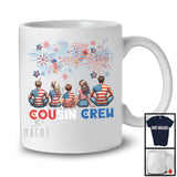 Cousin Crew, Awesome 4th Of July American Flag Firework Patriotic, Matching Family Group T-Shirt