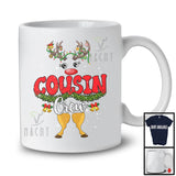 Cousin Crew; Wonderful Christmas Snowing Reindeer Lover; Matching Pajama X-mas Family Group T-Shirt