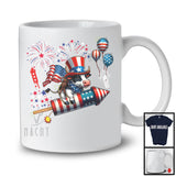 Cow Riding Firecracker, Wonderful 4th Of July USA Flag Animal Farm Fireworks, Patriotic T-Shirt