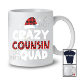 Crazy Cousin Squad; Adorable Christmas Red Plaid Santa; Pajamas Matching Family Group T-Shirt