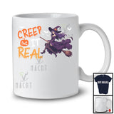 Creep It Real; Spooky Halloween Costume Flying Witch Lover; Matching Family Group T-Shirt