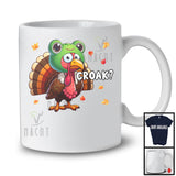 Croak; Wonderful Thanksgiving Fall Autumn Leaves Frog Lover Turkey; Animal Family Group T-Shirt