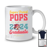 Nom personnalisé personnalisé Vintage Super Proud Pops classe de diplômé 2024, T-Shirt de remise des diplômes de la fête des pères