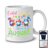 Cutest Gnomes Are Born In August; Lovely Birthday Three Gnomes Squad; Family Group T-Shirt