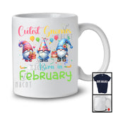 Cutest Gnomes Are Born In February; Lovely Birthday Three Gnomes Squad; Family Group T-Shirt