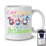 Cutest Gnomes Are Born In October; Lovely Birthday Three Gnomes Squad; Family Group T-Shirt