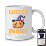 Cutest Pumpkin In The Patch, Adorable Halloween Pumpkin Girls Wearing Witch, Family Group T-Shirt