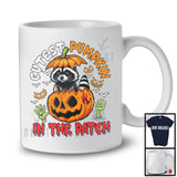 Cutest Pumpkin In The Patch; Humorous Halloween Costume Raccoon In Pumpkin; Animal Lover T-Shirt