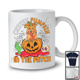 Cutest Pumpkin In The Patch; Lovely Halloween Golden Retriever In Carved Pumpkin; Family T-Shirt