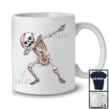 Dabbing Baseball Skeleton, Creepy Halloween Costume Skeleton Cosplay, Sport Player Team T-Shirt