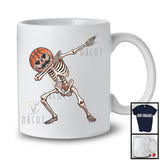 Dabbing Basketball Skeleton, Creepy Halloween Costume Skeleton Cosplay, Sport Player Team T-Shirt