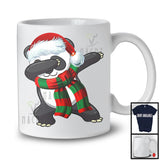 Dabbing Santa Panda; Amusing Christmas Santa Panda Animal Lover; Matching Family Crew T-Shirt