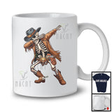 Dabbing Skeleton Cowboy; Scary Halloween Costume Skeleton Cowboy Lover; Family Group T-Shirt