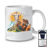 Dachshund Selfie With Jesus Statue; Lovely Dachshund Owner Lover; Matching Family Group T-Shirt