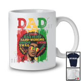 Dad Loving Black Father, Wonderful Father's Day Juneteenth Afro Flag Men, African American Pride T-Shirt