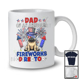 Dad Of An Awesome Fireworks Director, Lovely 4th Of July Pug, Fireworks Patriotic T-Shirt