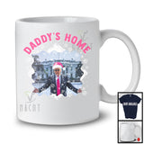 Daddy's Home; Humorous Christmas Election Santa Trump; Snowing Family Patriotic T-Shirt