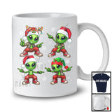 Dancing Aliens Dance Challenge; Joyful Christmas Santa Aliens Snowing; Boys Girls Family T-Shirt