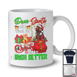 Dear Santa All I Want For Christmas Is An Irish Setter; Joyful X-mas Lights Snowing; Family T-Shirt