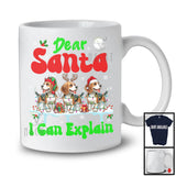 Dear Santa I Can Explain; Fantastic Christmas Lights Three Beagle Owner; Snowing T-Shirt