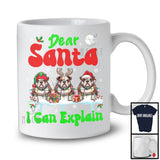 Dear Santa I Can Explain; Fantastic Christmas Lights Three Bulldog Owner; Snowing T-Shirt