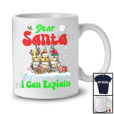 Dear Santa I Can Explain; Fantastic Christmas Lights Three Cockatiel Owner; Snowing T-Shirt