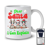 Dear Santa I Can Explain; Fantastic Christmas Lights Three Cows Farm Animal; Snowing Farmer T-Shirt