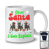 Dear Santa I Can Explain; Fantastic Christmas Lights Three Rottweilers Owner; Snowing T-Shirt