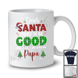 Dear Santa I Tried To Be Good Take After My Papa; Joyful Plaid Christmas Santa; Family Group T-Shirt