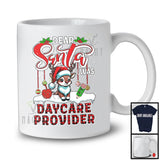 Dear Santa I Was Daycare Provider; Humorous Christmas Plaid Cute Reindeer; X-mas Jobs Family T-Shirt