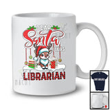 Dear Santa I Was Librarian; Humorous Christmas Plaid Cute Reindeer; Librarian Family Group T-Shirt