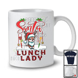 Dear Santa I Was Lunch Lady; Humorous Christmas Plaid Cute Reindeer; Lunch Lady Family Group T-Shirt