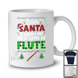 Dear Santa It Wasn't Me Always At Flute; Fantastic Christmas Plaid; Musical Instruments Player T-Shirt