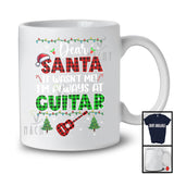 Dear Santa It Wasn't Me Always At Guitar; Fantastic Christmas Plaid; Musical Instruments Player T-Shirt