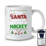 Dear Santa It Wasn't Me Always At Hockey; Fantastic Christmas Plaid; Sport Playing Player Team T-Shirt