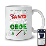 Dear Santa It Wasn't Me Always At Oboe; Fantastic Christmas Plaid; Musical Instruments Player T-Shirt