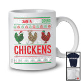 Dear Santa Just Bring Chickens; Amazing Christmas Sweater Three Plaid Chicken; Farmer T-Shirt