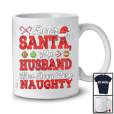 Dear Santa My Husband Has Been Very Naughty; Cheerful Christmas Santa Snowing; Couple Family T-Shirt