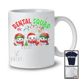 Dental Squad; Adorable Christmas Lights Three Elf Santa Tooth; Dental Assistant Dentist Group T-Shirt