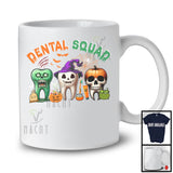 Dental Squad; Adorable Halloween Witch Zombie Pumpkin Teeth Tooth; Dental Assistant Dentist Group T-Shirt