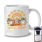 Dental Squad; Adorable Thanksgiving Three Pilgrim Teeth; Fall Rainbow Dentist Dental Group T-Shirt