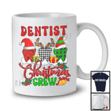 Dentist Christmas Crew; Awesome Christmas Plaid Dentist Group; X-mas Snowing Jobs T-Shirt